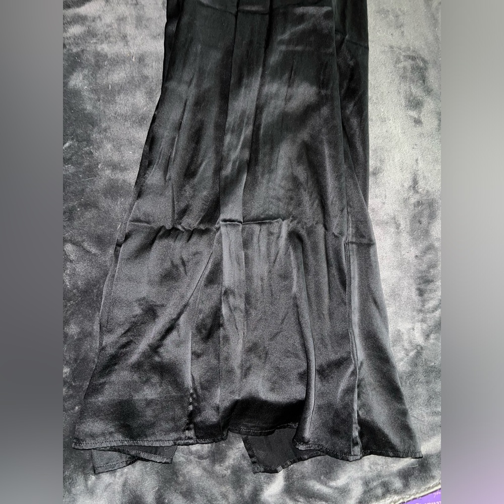 Reformation Marguerite Silk Dress in Black Size 2 - Picture 13 of 15